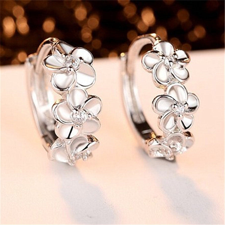 925 Silver Flower Earrings